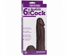 Темный фаллоимитатор 16,5 см Realistic Cock
